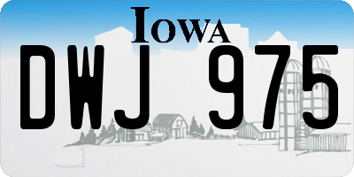 IA license plate DWJ975