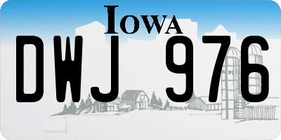 IA license plate DWJ976