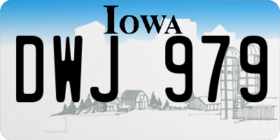 IA license plate DWJ979