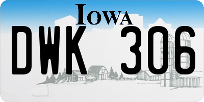 IA license plate DWK306