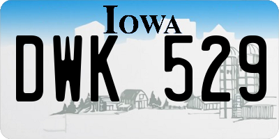 IA license plate DWK529