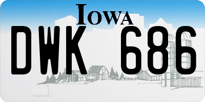 IA license plate DWK686