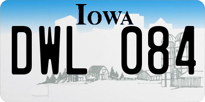 IA license plate DWL084