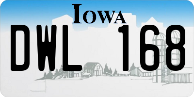 IA license plate DWL168