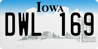 IA license plate DWL169