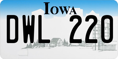 IA license plate DWL220