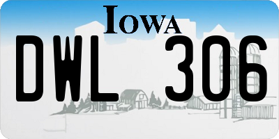 IA license plate DWL306