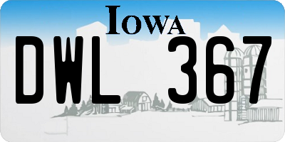 IA license plate DWL367