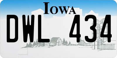 IA license plate DWL434