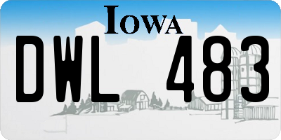 IA license plate DWL483