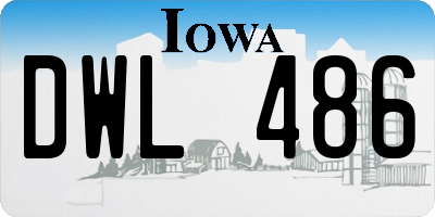 IA license plate DWL486