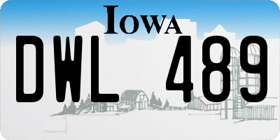 IA license plate DWL489