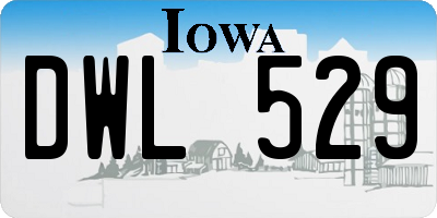 IA license plate DWL529