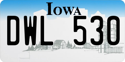 IA license plate DWL530
