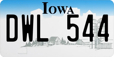 IA license plate DWL544