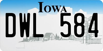 IA license plate DWL584