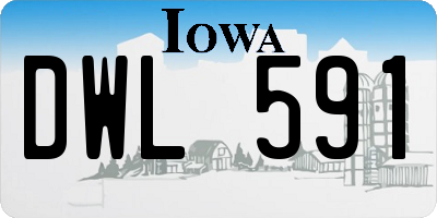 IA license plate DWL591
