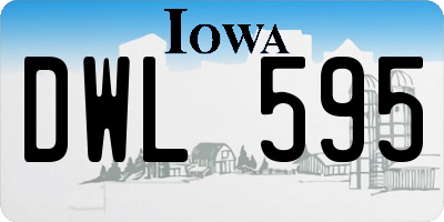 IA license plate DWL595