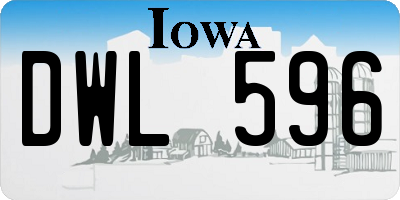 IA license plate DWL596