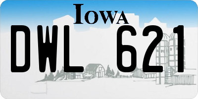 IA license plate DWL621