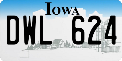 IA license plate DWL624