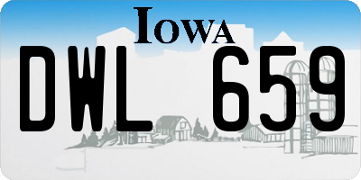IA license plate DWL659