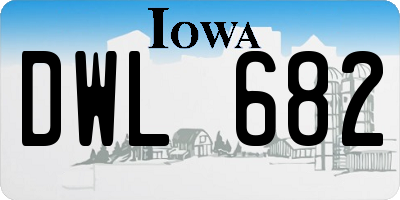 IA license plate DWL682