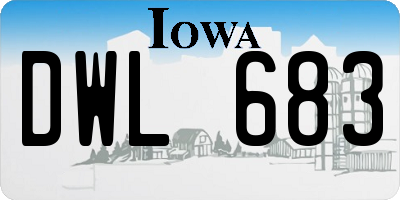 IA license plate DWL683