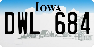 IA license plate DWL684