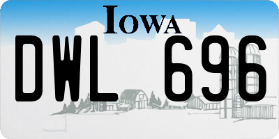IA license plate DWL696