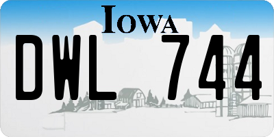 IA license plate DWL744