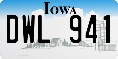 IA license plate DWL941