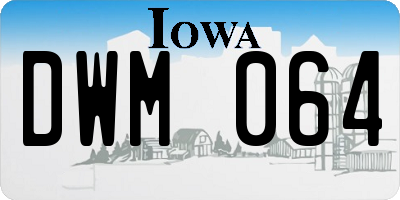 IA license plate DWM064