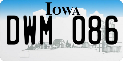 IA license plate DWM086