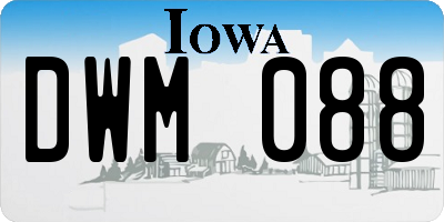 IA license plate DWM088