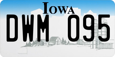 IA license plate DWM095