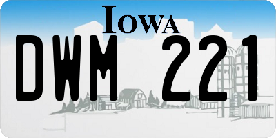 IA license plate DWM221