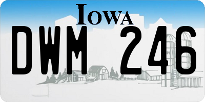 IA license plate DWM246