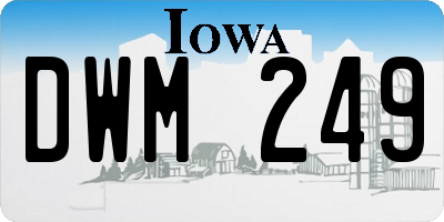IA license plate DWM249