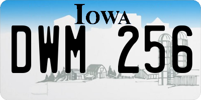 IA license plate DWM256