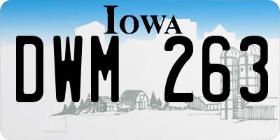 IA license plate DWM263