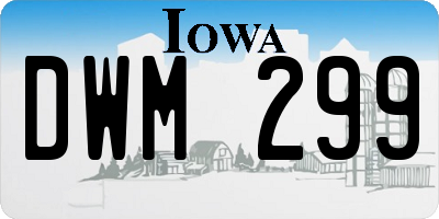 IA license plate DWM299