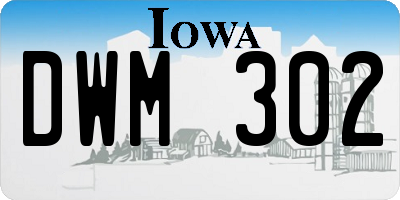 IA license plate DWM302