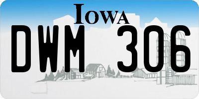 IA license plate DWM306