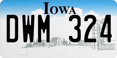 IA license plate DWM324
