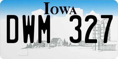 IA license plate DWM327