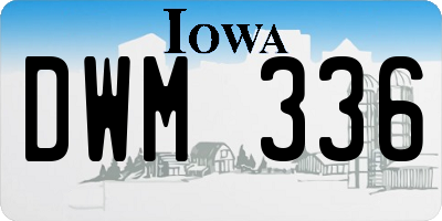 IA license plate DWM336