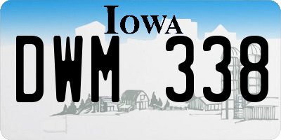 IA license plate DWM338