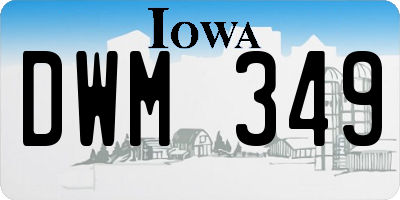 IA license plate DWM349