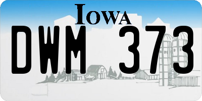 IA license plate DWM373